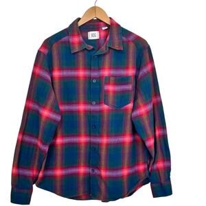 Urban Outfitter's BDG Men’s Plaid Flannel Button Up Shirt Size Large